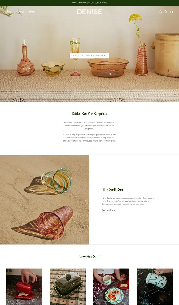 DEN 餐具品牌跨境电商网站